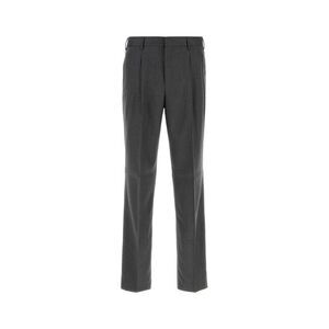 Pt Torino Men Dark Grey Stretch Wool Pant